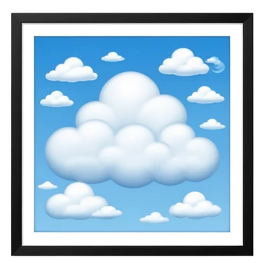 background with a happy blue sky with a few white clouds sticker