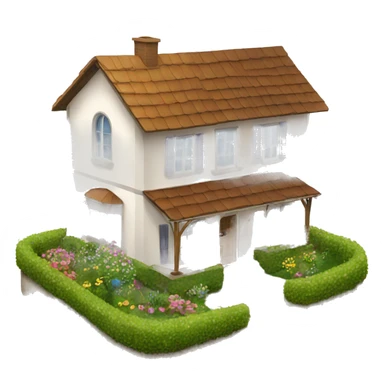 beautiful house with garden  sticker