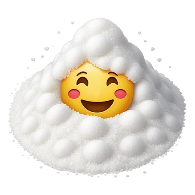 Happy emoji with pile of salt sticker