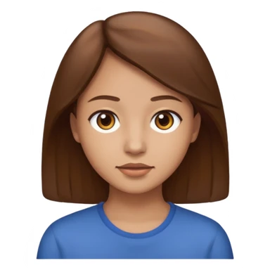 I am kinda ok looking with brown hair sticker