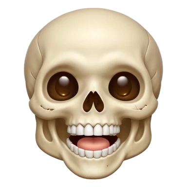 Skull laughing praying sticker