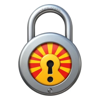 Emoji of a steel padlock snapping shut with a burst of energy lines and a rising sun silhouette behind it, symbolising tunnel vision, discipline, and a decisive new start. Bold minimal icon style, transparent background. sticker