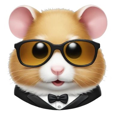 Hamster with sunglasses and a tuxedo  sticker