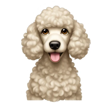 Poodle cream  sticker