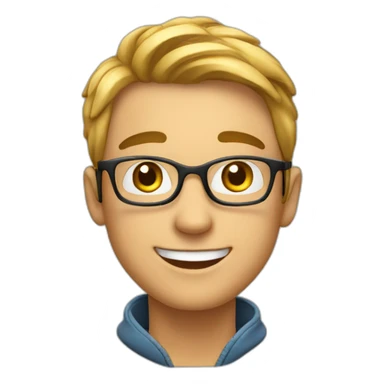 a student happy to have succeeded in his studies sticker