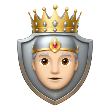 Create a Shield / Crown that represents confidence a brave and proud facial expression not a boy or girl sticker