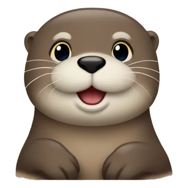 otter with miss you sign sticker