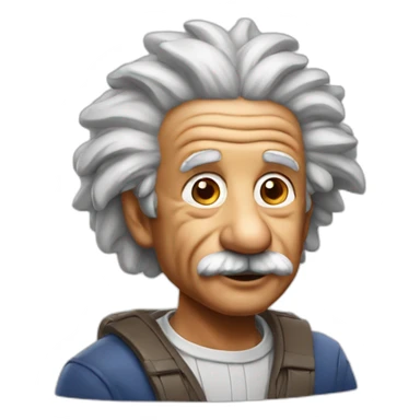 Einstein with broncos cap sticker