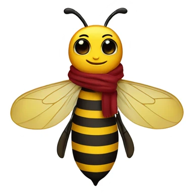 Bee with a scarf sticker