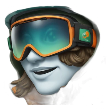 Snowboarder with jagermeister sticker
