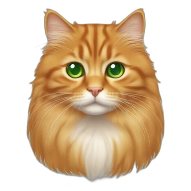 ginger siberian cat with green eyes sticker