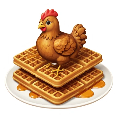 Chicken & waffles sticker