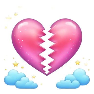 Two hearts one beyond one another with stars in it sticker