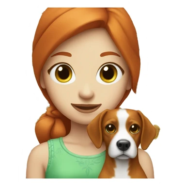 Redhead girl with green icing and my dog sticker