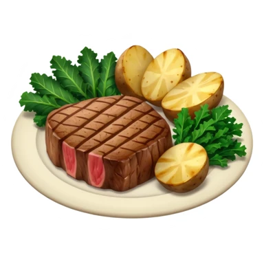 Steak and potatoes with kale  sticker
