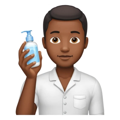 Baby oil and lotion black man sticker