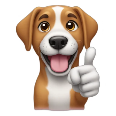 dog thumbsup sticker