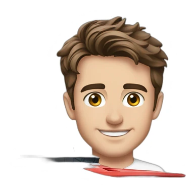 charles leclerc sur un bateau sticker