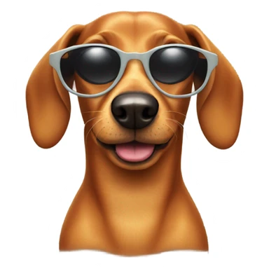 Wiener dog with sunglasses sticker