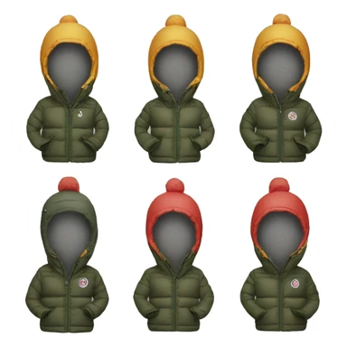 Drill performer in a Moncler down jacket sticker