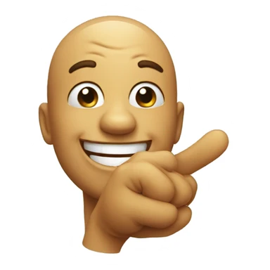 laughing and pointing towards me sticker