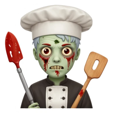  zombi man chef sticker