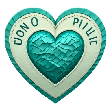 Teal heart with Canadian denominated bills sticker