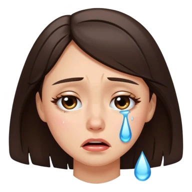 Pretty brunette crying sticker