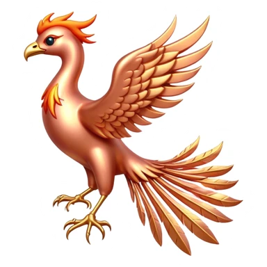 Rose Gold Phoenix sticker