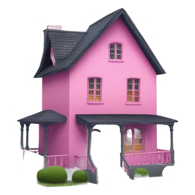 pink coraline house sticker
