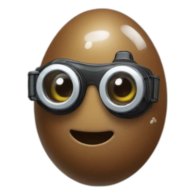 poop with swimming googles and snorkling sticker