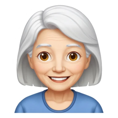White hair grandma sticker