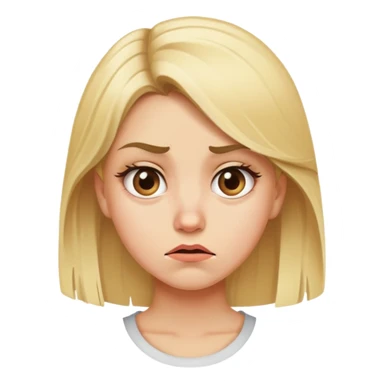 blonde girl disgusted look sticker