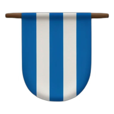 Bandera con tres franjas horizontales, una azul, otra blanca y otra azul, en el centro de la blanca la palabra Jerez sticker