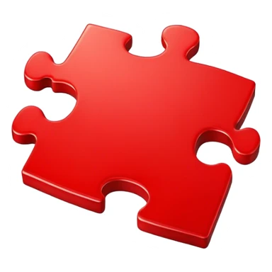 red puzzle piece sticker