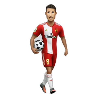 Ronaldo qui porte un ecureuil sticker