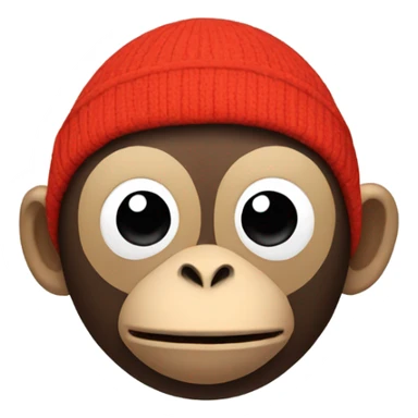Monkey wearing ski mask  sticker
