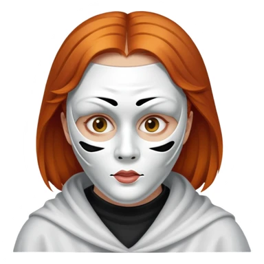 Ginger haired woman Ghostface sticker