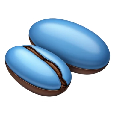 Blue coffee bean  sticker