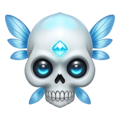 White Fairy-like Tropical Duskull-Digimon-extraterrestrial sticker