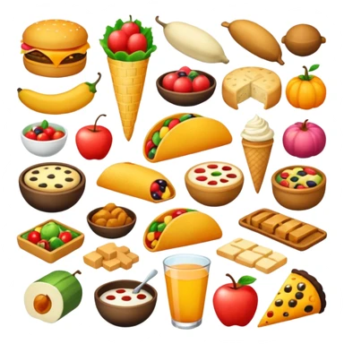 Create an emoji that reflects all kinds of food sticker