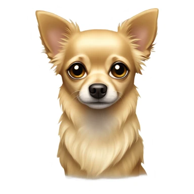 blonde long hair chihuahua terrier mix with dark eyes sticker