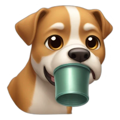 Perro tomando mate  sticker