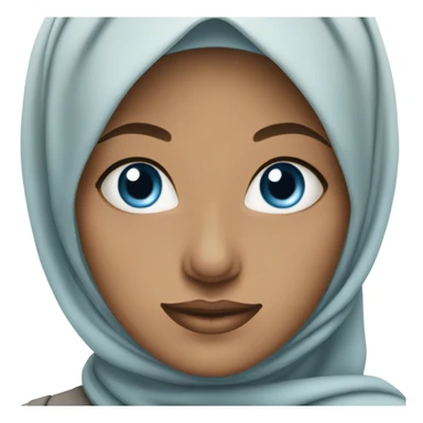 Hijabi with blue eyes sticker
