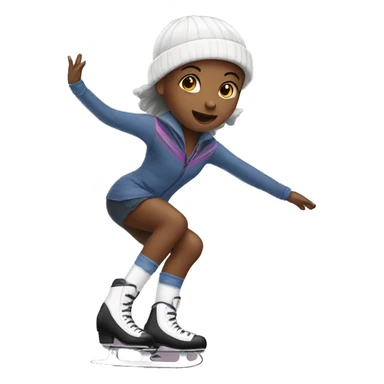 Girl figureskating sticker