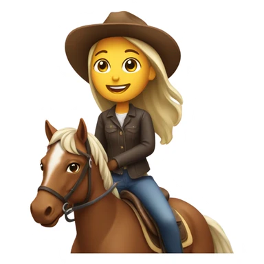 girl riding horse sticker