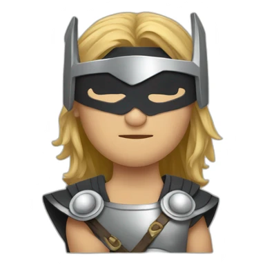 Thor with a blindfold sticker
