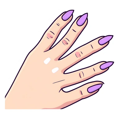 pastel lilac nails sticker