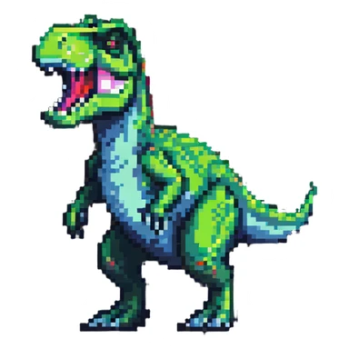 man T-Rex pixel art sticker