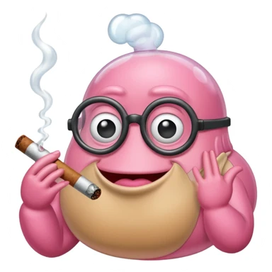 Bubble bass smoking weed sticker